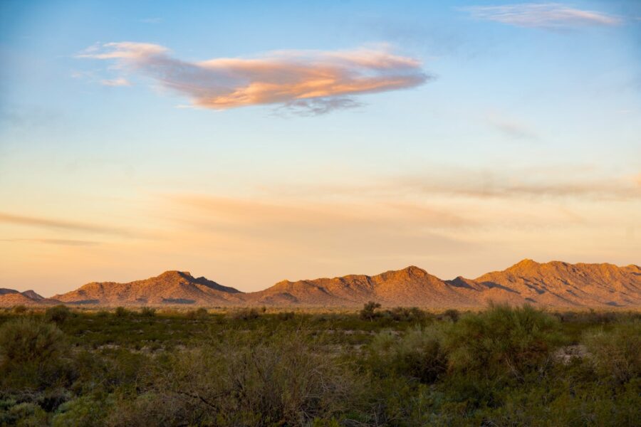 Arizona distant mountains