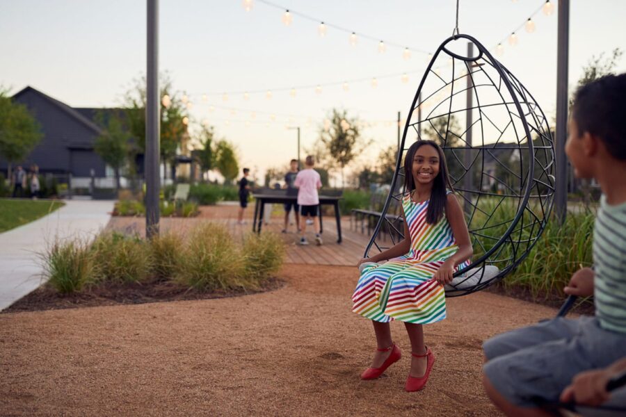 Girl on swing