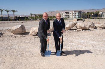 The Howard Hughes Corporation&reg; breaks ground on Tanager Echo in Downtown Summerlin&reg;. David R. O'Reilly, CEO, and Kevin T. Orrock, President of the Las Vegas Region.